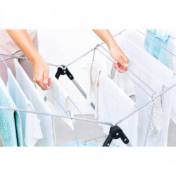 Στεγνωτήριο ρούχων Brabantia 90300182, σχήμα Τ, 20 m, ανθεκτικό στη διάβρωση, ρυθμιζόμενα φτερά, ράφι στεγνώματος, λευκό