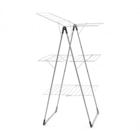 Brabantia 90300183 "Tower" Drying Rack, 23 ft, Easy to Fold, Adjustable, Metallic Gray
