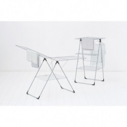 Brabantia 90300183 "Tower" Drying Rack, 23 ft, Easy to Fold, Adjustable, Metallic Gray