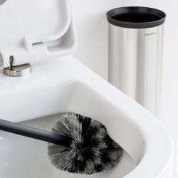 Βούρτσα τουαλέτας Brabantia Profile 90300285, 43 cm, Πλήρως επικαλυμμένη βούρτσα, Επιτοίχια τοποθέτηση, Inox/matt