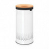 Brabantia Laundry Basket 90300239, 35 L, Cork Lid, Fill Without Opening, Ventilation Holes, White