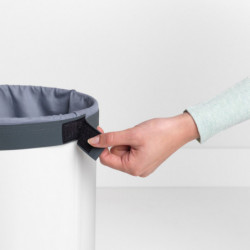 Brabantia Laundry Basket 90300239, 35 L, Cork Lid, Fill Without Opening, Ventilation Holes, White