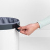 Кош за пране Brabantia 90300239, 35 л, Корков капак, Пълнене без отваряне, Вентилационни отвори, Бял