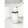 Cos de rufe Brabantia 90300241, 60 L, Capac din pluta, Umplere fara deschidere, Gauri ventilatie, Alb