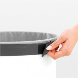 Cos de rufe Brabantia 90300241, 60 L, Capac din pluta, Umplere fara deschidere, Gauri ventilatie, Alb