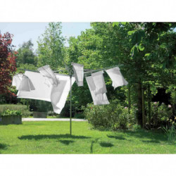 Brabantia Essential Outdoor Space 90300257, 40 m, Concrete Anchor, Corrosion-Resistant, Stainless Steel