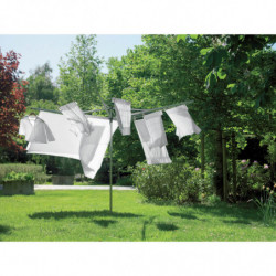 Brabantia Essential Outdoor Space 90300258, 50 m, Concrete Anchor, Corrosion-Resistant, Stainless Steel