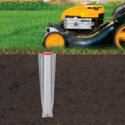 Uscator de rufe pentru exterior Brabantia TopSpinner 90300260, 40 m, Tepusa din metal pentru infigere, Rezistent la coroziune, Inox