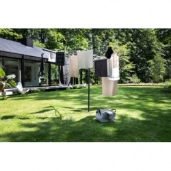 Uscator de rufe pentru exterior Brabantia TopSpinner 90300260, 40 m, Tepusa din metal pentru infigere, Rezistent la coroziune, Inox