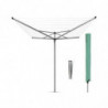 Uscator de rufe pentru exterior Brabantia TopSpinner 90300263, 50 m, Suport metalic, Husa, Rezistent la coroziune, Inox