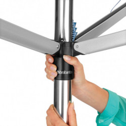Uscator de rufe pentru exterior Brabantia TopSpinner 90300265, 60 m, Suport metal, Rezistent la coroziune, Inox