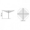 Uscator de rufe pentru exterior Brabantia TopSpinner 90300265, 60 m, Suport metal, Rezistent la coroziune, Inox
