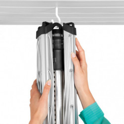 Uscator de rufe pentru exterior Brabantia Lift-O-Matic 90300266, 40 m, Inaltime reglabila, Tepusa metalica, Geanta pentru clesti, Husa, Rezistent la coroziune, Inox