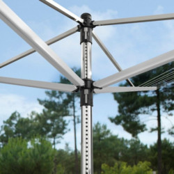 Brabantia Lift-O-Matic Outdoor Clothesline 90300267, 50 m, Height-adjustable, Metal ground stake, Bag with clothespins, Corrosion-resistant, Stainless steel