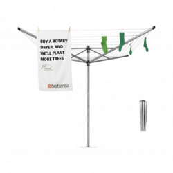 Brabantia Lift-O-Matic spațiu exterior 90300269, 60 m, Înălțime reglabilă, Țeapă metalică, Rezistent la coroziune, Inox