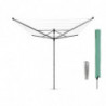 Uscator de rufe pentru exterior Brabantia Lift-O-Matic 90300270, 60 m, Inaltime reglabila, Suport metalic, Husa, Rezistent la coroziune, Inox