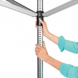 Uscator de rufe pentru exterior Brabantia Lift-O-Matic 90300270, 60 m, Inaltime reglabila, Suport metalic, Husa, Rezistent la coroziune, Inox