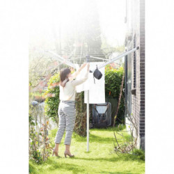 Uscator de rufe pentru exterior Brabantia Lift-O-Matic 90300270, 60 m, Inaltime reglabila, Suport metalic, Husa, Rezistent la coroziune, Inox