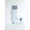 Brabantia C 90300114 Ironing Board, 124x45 cm, 7-position height adjustment, Steam generator holder, PerfectFlow, White/Light Blue