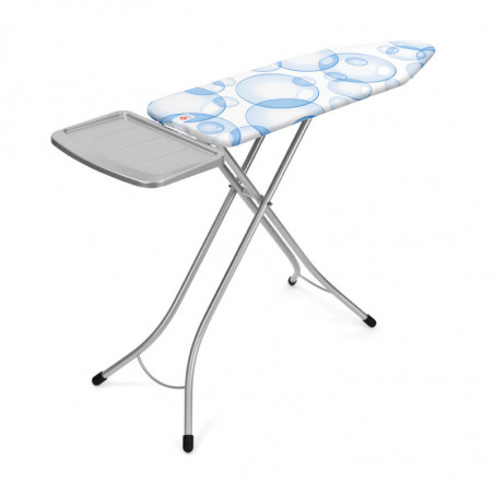 Brabantia B 90300120 Ironing Board, 124x38 cm, 7-position height adjustment, Steam generator holder, PerfectFlow, White/Light Blue