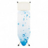 Brabantia C 90300135 Ironing Board, 124x45 cm, 7 height settings, Steam generator holder, White/Blue
