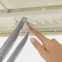 Brabantia C 90300135 Ironing Board, 124x45 cm, 7 height settings, Steam generator holder, White/Blue