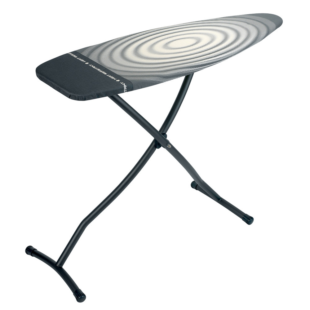 Masă de călcat Brabantia D 90300136, 135x45 cm, 7 poziții reglabile, zonă de călcat rezistentă la căldură, Gri închis/alb