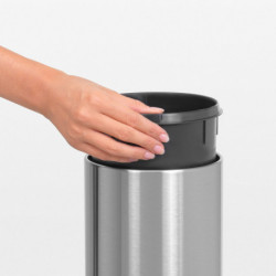 Brabantia Touch Bin 647214, 3 L, Smooth and silent opening, Wall-mounted, Black/Stainless Steel