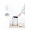 Brabantia Touch Bin 647217, 3 L, Smooth and silent opening, Wall-mounted, Fingerprint-resistant, Stainless steel
