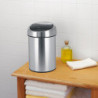 Brabantia Touch Bin 647217, 3 L, Smooth and silent opening, Wall-mounted, Fingerprint-resistant, Stainless steel