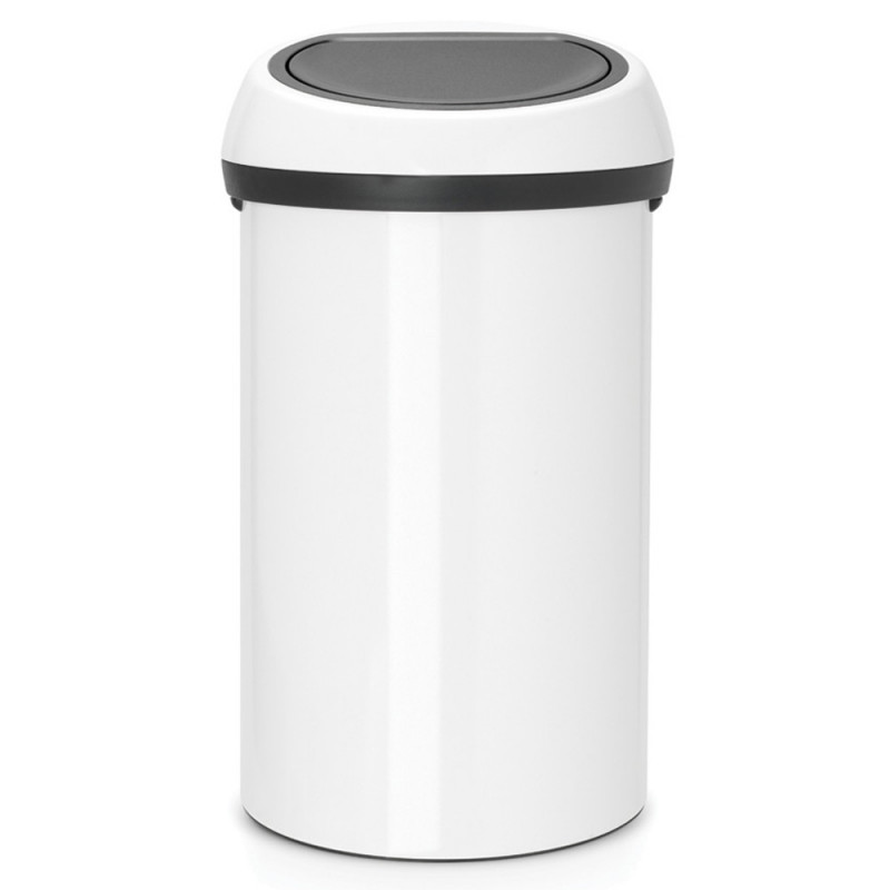 Cos de gunoi Brabantia Touch Bin 647246, 60 L, Deschidere lina si silentioasaă, Alb