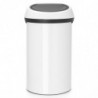 Cos de gunoi Brabantia Touch Bin 647246, 60 L, Deschidere lina si silentioasaă, Alb