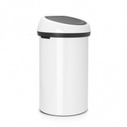 Кош за боклук Brabantia Touch Bin 647246, 60 л, Плавно и безшумно отваряне, Бял
