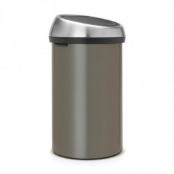 Кош за боклук Brabantia Touch Bin 647249, 60 л, Плавно и безшумно отваряне, Сив
