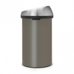 Кош за боклук Brabantia Touch Bin 647249, 60 л, Плавно и безшумно отваряне, Сив