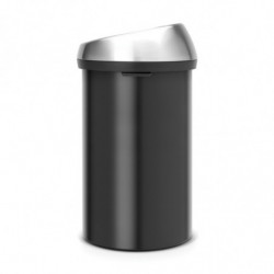 Brabantia Touch Bin 647251, 60 l, Ομαλό και αθόρυβο άνοιγμα, Μαύρο/inox