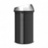 Brabantia Touch Bin 647251, 60 l, Ομαλό και αθόρυβο άνοιγμα, Μαύρο/inox