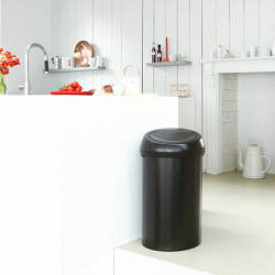 Brabantia Touch Bin 647252, 60 l, Ομαλό και αθόρυβο άνοιγμα, Μαύρο