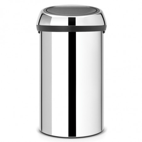 Cos de gunoi Brabantia Touch Bin 647245, 60 L, Inchidere lina si silentioasa, Inox mat