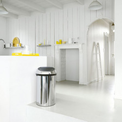 Cos de gunoi Brabantia Touch Bin 647245, 60 L, Inchidere lina si silentioasa, Inox mat