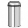 Cos de gunoi Brabantia Touch Bin 647255, 60 L, Deschidere lina si silentioasa, Rezistent la amprente, Ino /mat
