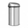 Brabantia Touch Bin 647255, 60 L, Smooth and silent opening, Fingerprint-resistant, Stainless steel/matte