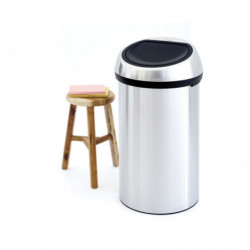 Cos de gunoi Brabantia Touch Bin 647255, 60 L, Deschidere lina si silentioasa, Rezistent la amprente, Ino /mat
