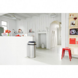 Кош за боклук Brabantia Touch Bin 647255, 60 л, Плавно и безшумно отваряне, Устойчив на пръстови отпечатъци, Инокс/мат