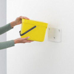 Brabantia Sort&Go κάδος χωριστής συλλογής απορριμμάτων 648974, 6 l, Χειρολαβή, Επιτοίχιος, Σκούρο γκρι