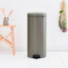 Brabantia NewIcon 649057 Pedal Bin, 30 L, Soft-Close, Non-Slip Base, Gray