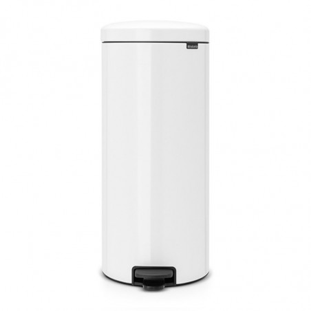 Κάδος με πεντάλ Brabantia NewIcon 649063, 30 l, Εύκολο κλείσιμο, Αντιολισθητική βάση, Μεταλλικός εσωτερικός κάδος, Λευκό