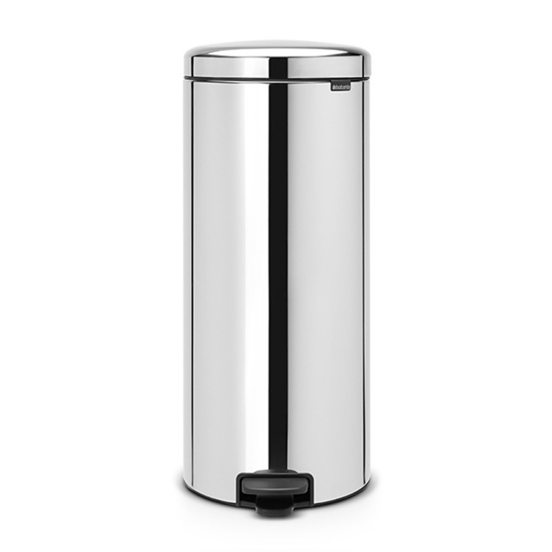 Κάδος με πεντάλ Brabantia NewIcon 649064, 30 l, Εύκολο κλείσιμο, Αντιολισθητική βάση, Μεταλλικός εσωτερικός κάδος, Inox