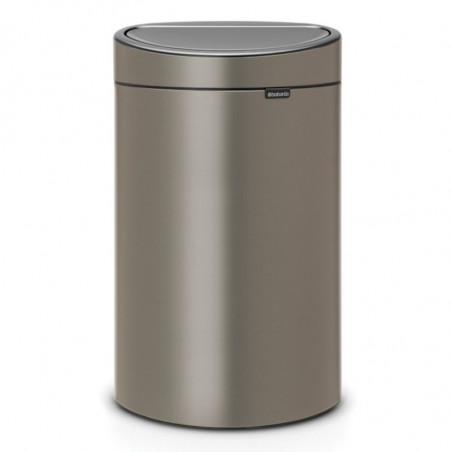 Cos de gunoi Brabantia Touch Bin New 649732, 40 L, Inchidere silentioasa si lina, Spate plat, Gri