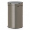 Cos de gunoi Brabantia Touch Bin New 649732, 40 L, Inchidere silentioasa si lina, Spate plat, Gri